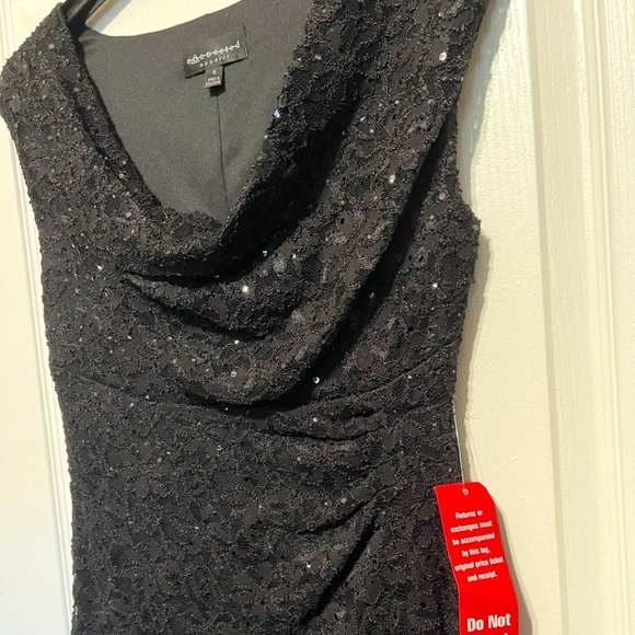 connected apparel Dresses & Skirts - Connected Apparel Sequin-Lace-NWT-Lined Perfect "Little Black Dress"-Size 6